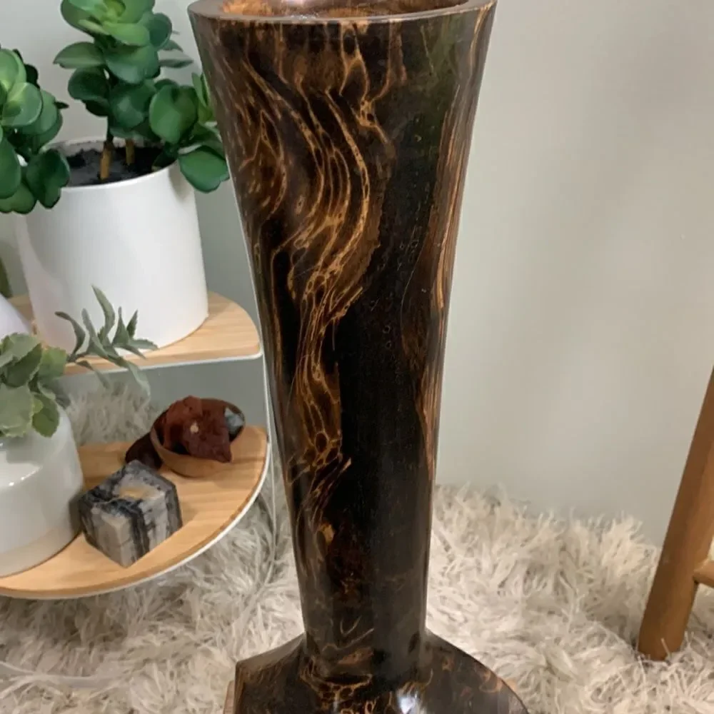 Wooden Vase Made In Thailand‎